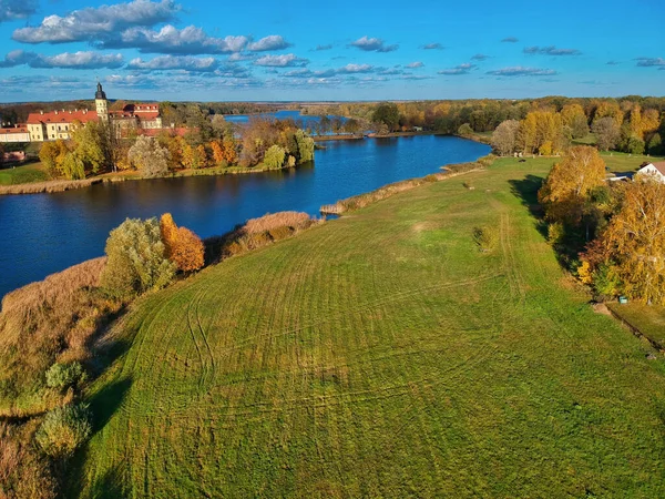 Flygfoto Över Nesvizhs Slott Vitryssland — Stockfoto