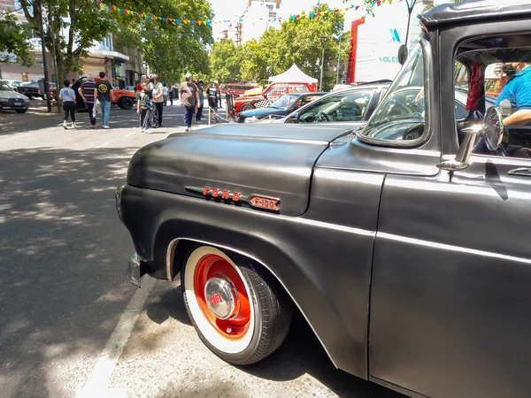 Buenos Aires Argentina Nov 2021 Näsa Gammal Svart Ford F100 — Stockfoto