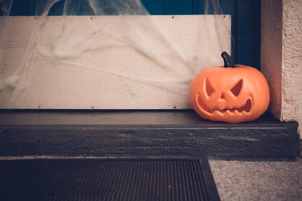 Una Calabaza Para Una Decoración Halloween —  Fotos de Stock