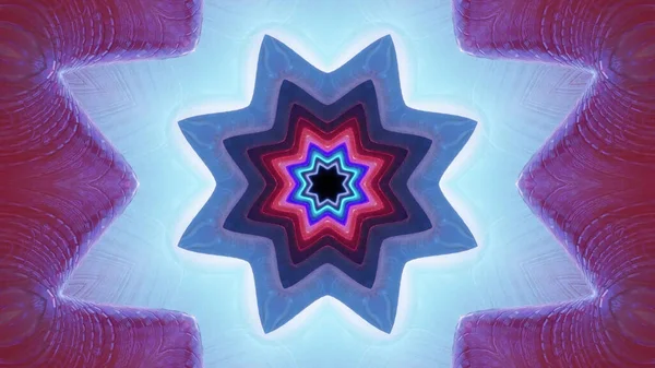 Ein Buntes Kaleidoskop Mandala Hintergrund Perfekt Für Tapeten — Stockfoto