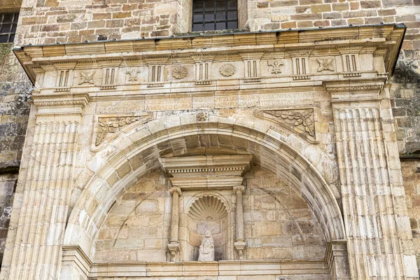 Renesanční Vstupní Brána Kostele Kláštera Marie Carraceda Carracedelu Bierzo Španělsko — Stock fotografie