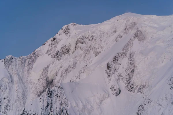 Summit Mont Blanc Brenva Face High Alpine Mountain Landscape — 스톡 사진