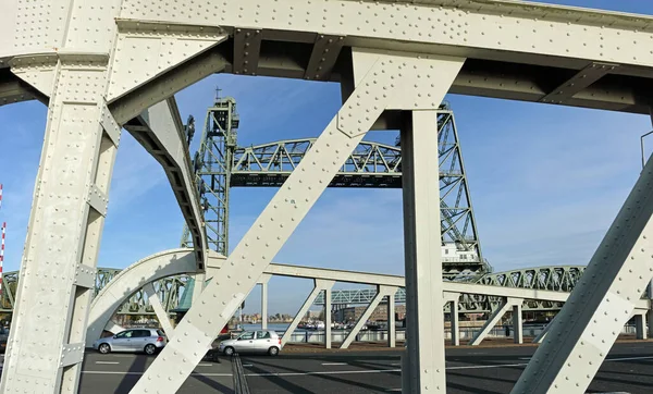 Роттердам Нидерланды Hef Кингс Харбор Бридж Старый Железнодорожный Подъемный Мост — стоковое фото