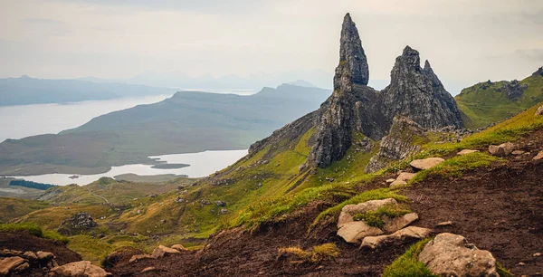 Una Hermosa Vista Anciano Storr Portree Reino Unido —  Fotos de Stock