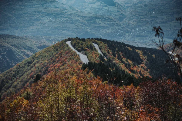 Eine Tageslichtaufnahme Des Vlasic Gebirges Einem Herbsttag Bosnien — Stockfoto