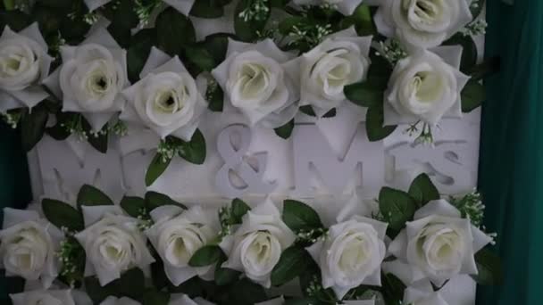 Bellissimo Bouquet Sposa Rose — Video Stock