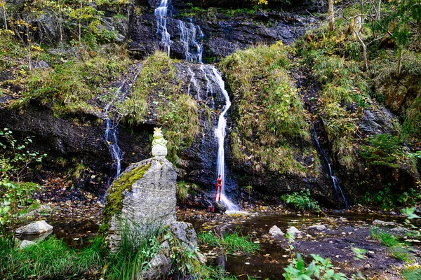 Meter High Romkerhall Waterfall Highest Waterfall Harz Mountains — Stock fotografie