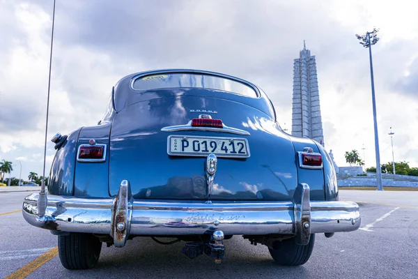 Habana Cuba Października 2021 Zbliżenie Amerykańskiego Samochodu Lat Tych Hawanie — Zdjęcie stockowe