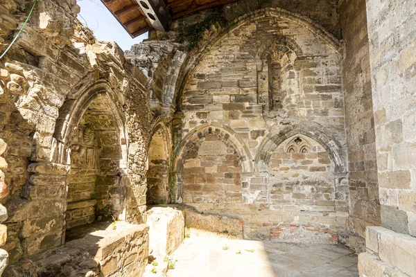 Gotisk Detaljer Kyrkan Klostret Saint Mary Carracedo Carracedelo Bierzo Spanien — Stockfoto
