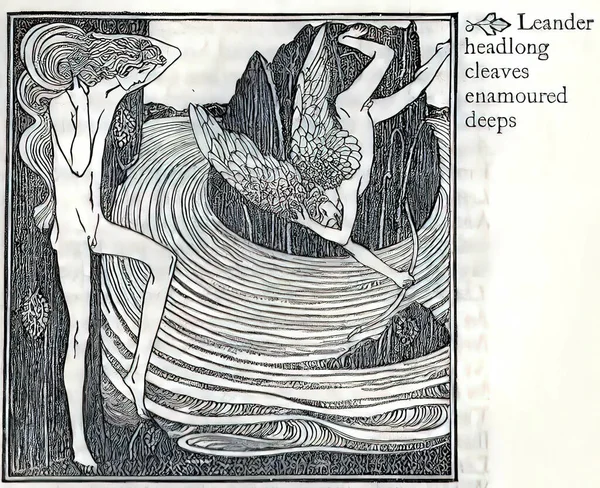Schiță Vintage Secolul Xix Lea Mitologii Culturi Grecești Pentru Lâna — Fotografie, imagine de stoc