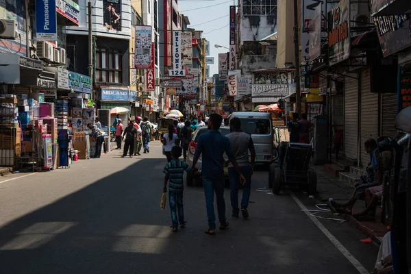 Colombo Sri Lanka Kwi 2019 Ruchliwe Ulice Pettah Market Kolombo — Zdjęcie stockowe