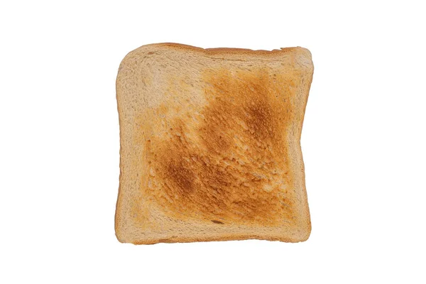Тост Хлеб Ломтик Белом Фоне — стоковое фото