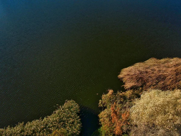 Widok Lotu Ptaka Jezioro — Zdjęcie stockowe