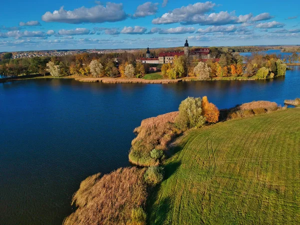 Flygfoto Över Nesvizhs Slott Vitryssland — Stockfoto