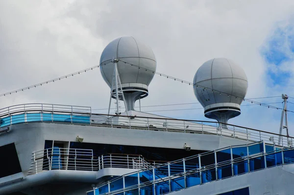 Una Vista Las Antenas Barco — Foto de Stock