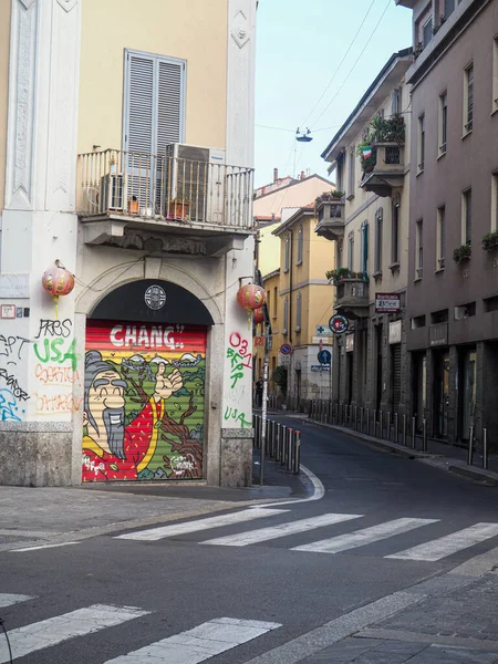 Milan Italy Sep 2021 Chinatown Area Street Art Walls Summer — Stock Photo, Image