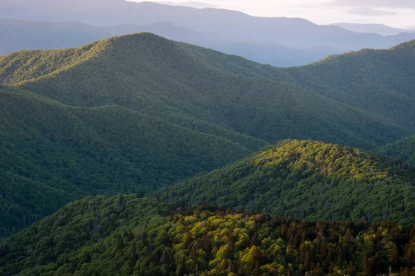 Krásná Scenérie Národního Parku Velké Kouřové Hory Tennessee Při Západu — Stock fotografie