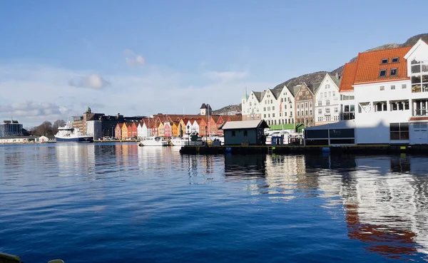 Vacker Utsikt Över Staden Stavanger Vid Bryygen Hamnen Norge — Stockfoto