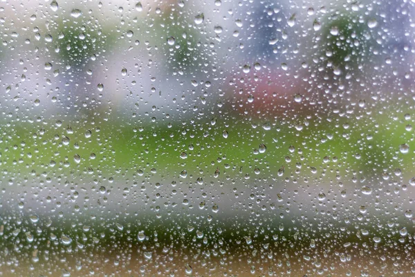 Gotas Água Copo Dia Chuvoso — Fotografia de Stock