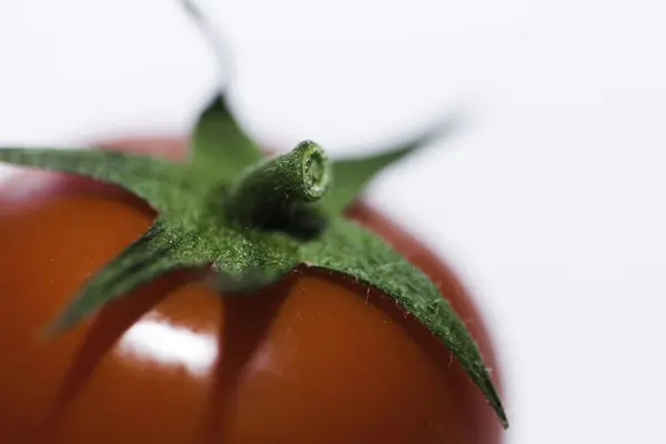 Selective Focus Shot Green Leaves Red Tomato — ストック写真