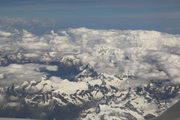 Захватывающий Вид Облачный Ландшафт Снятый Самолета — стоковое фото