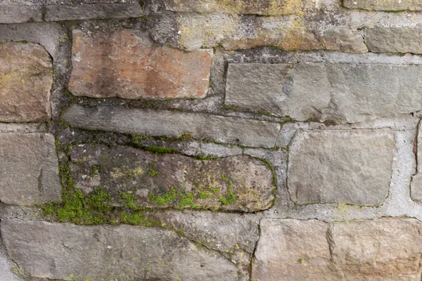 Detailní Záběr Staré Grunge Zdi Kameny Různých Tvarech — Stock fotografie