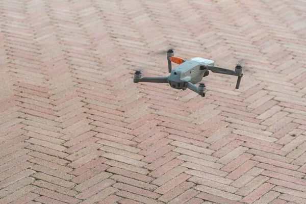 Drone Com Uma Estrada Pedra Fundo — Fotografia de Stock