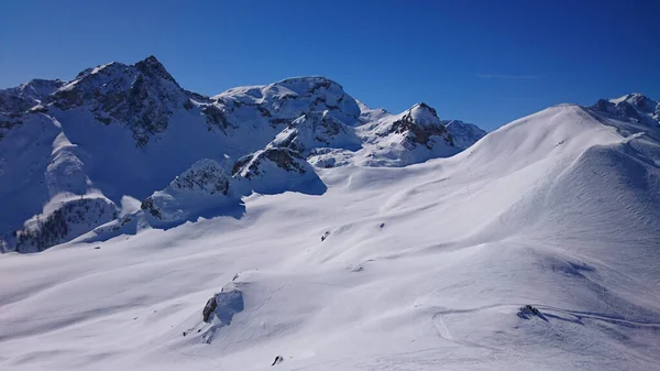 Piękny Widok Alpy Serre Chevalier Francji — Zdjęcie stockowe