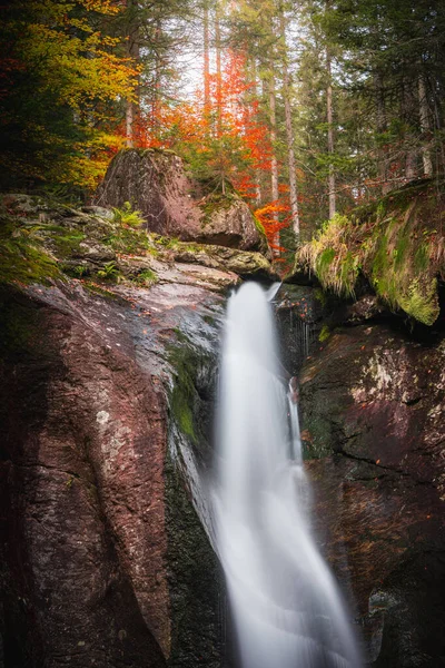 Hochfall Waterfall Bodenmais Bavarian Forest Germany — Stockfoto