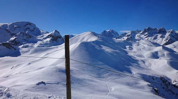 Piękny Widok Alpy Serre Chevalier Francji — Zdjęcie stockowe