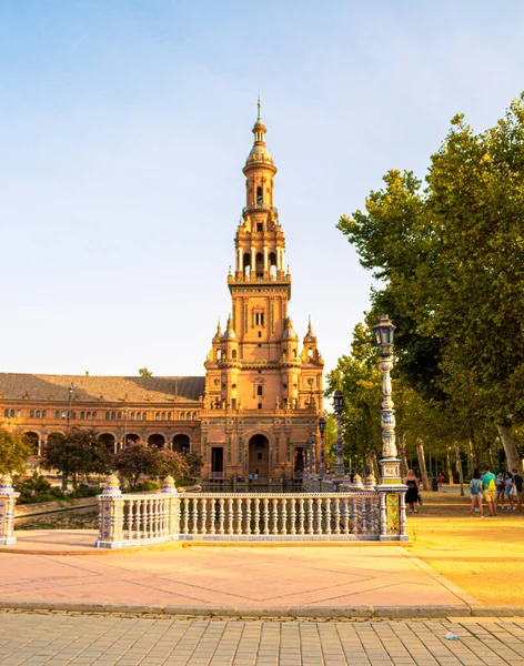 Het Plaza Espana Een Plein Het Maria Luisa Park Spanje — Stockfoto
