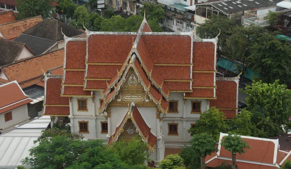 Bangkok Thailandia Settembre 2017 Uno Scatto Aereo Edifici Circondati Alberi — Foto Stock