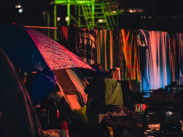 Homeless Camp Bridge Drop Center Downtown Calgary — ストック写真