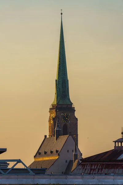 Pilsen Tschechische Republik Okt 2021 Eine Vertikale Aufnahme Einer Kathedrale — Stockfoto
