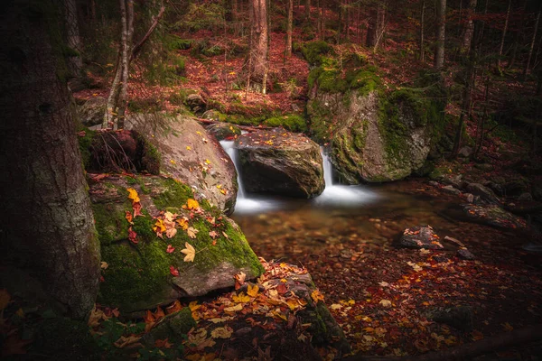 Hochfall Waterfall Bodenmais Bavarian Forest Germany — Fotografia de Stock
