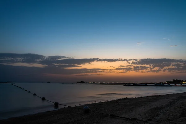 Praia Hurghada Egito Durante Nascer Sol — Fotografia de Stock