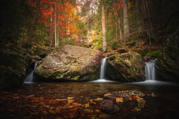 Hochfall Waterfall Bodenmais Bavarian Forest Germany — Fotografia de Stock