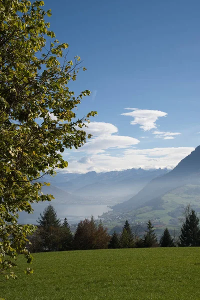 Beautiful View Green Landscape Michaelskreuz Minimalsimus — Stok fotoğraf