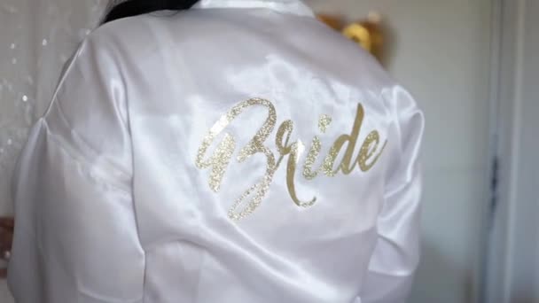 Gros Plan Préparation Mariée Pour Mariage — Video