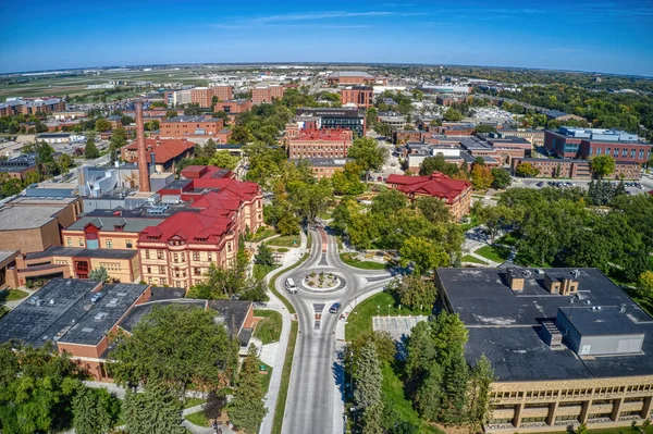 Veduta Aerea Una Grande Università Pubblica Fargo Dakota Del Nord — Foto Stock