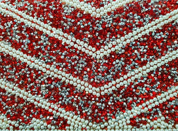 Decorative Pattern Rhinestones Beads — Fotografia de Stock