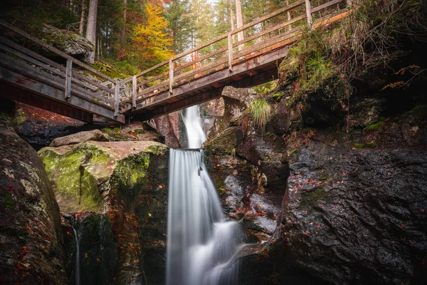 Hochfall Waterfall Bodenmais Bavarian Forest Germany — ストック写真