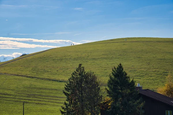 Beautiful View Green Landscape Michaelskreuz Minimalsimus — стокове фото