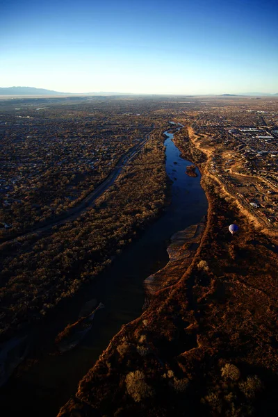 Uma Bela Vista Balões Sobrevoando Albuquerque Novo México Eua — Fotografia de Stock