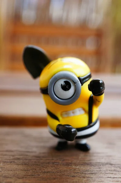 Poznan Poland Sep 2018 Small Yellow Minion Toy Figurine One — 图库照片