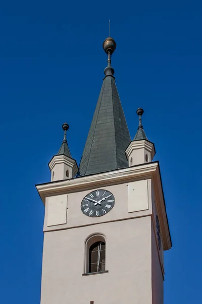 Tower Saxon Church Reghin City Romania — Stock fotografie