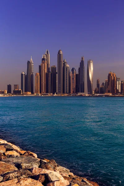 Duba Zjednoczone Emiraty Arabskie Stycznia 2018 Pionowe Ujęcie Dubai Marina — Zdjęcie stockowe