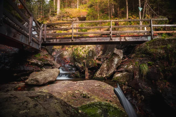 Hochfall Waterfall Bodenmais Bavarian Forest Germany — Stock fotografie