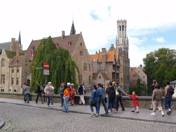 Bruegge Belgium Ağustos 2005 Belçika Nın Eski Brugge Kasabası — Stok fotoğraf