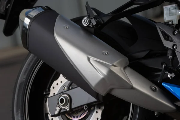 Detailní Záběr Detaily Moderního Motocyklového Kola Venku Denního Světla — Stock fotografie
